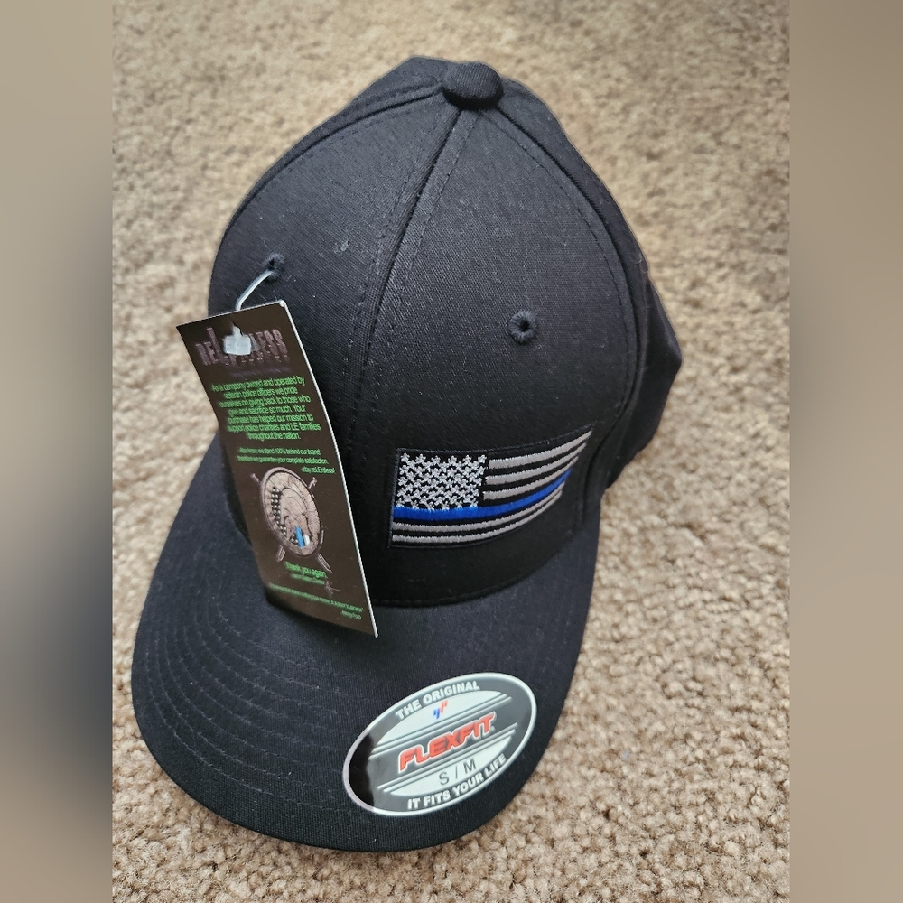 Relentless Defender Flexfit Cap with Blue Line Flag